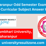 MSU Saharanpur Answer Key 2024