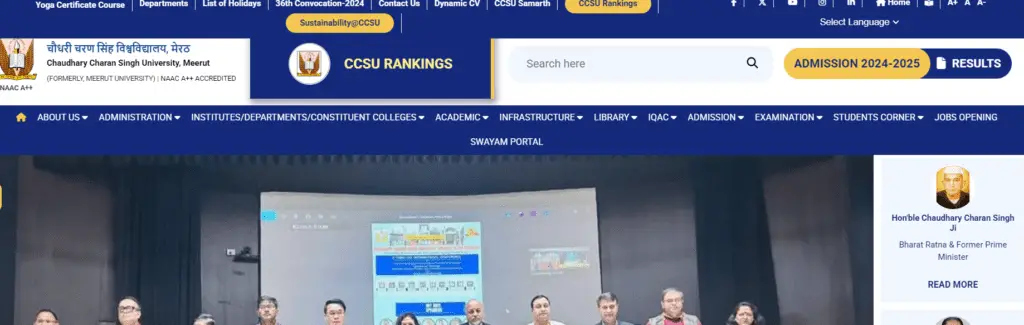 click on ccsu result 