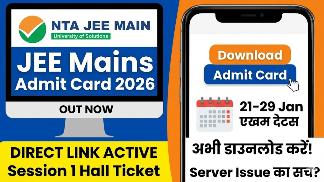 JEE Mains Admit Card 2026 (Out): अभी डाउनलोड करें Hall Ticket, ये है Direct Link और एग्जाम डे गाइडलाइन्स