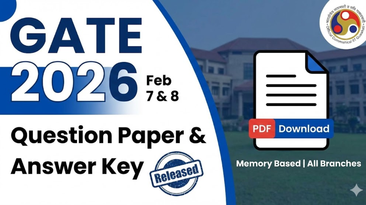 GATE 2026 Question Paper (Feb 7 & 8) Released