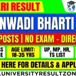 Anganwadi Recruitment 2026 Apply Online for 1 Lakh Plus Posts UP MP Haryana Direct Merit University Result Zone