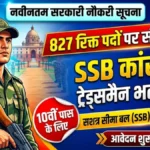 SSB Constable Tradesman Recruitment 2026: 10वीं पास के लिए 827 पदों पर सशस्त्र सीमा बल में बंपर भर्ती!
