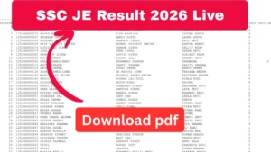 SSC JE Result 2026 (Declared)