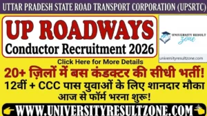 UP Sewayojan: UPSRTC Bus Conductor Recruitment 2026